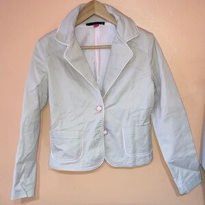 Cropped Mint Women's Blazer Jacket
